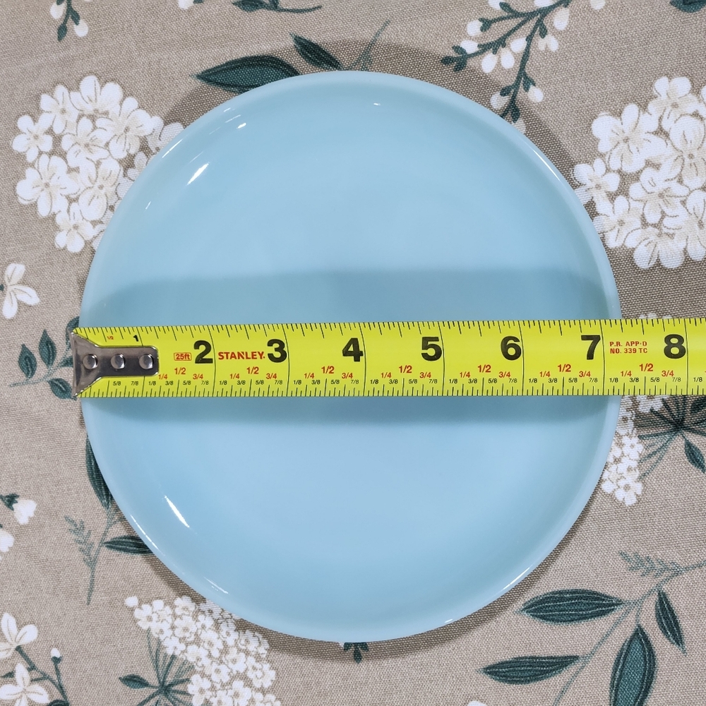 Fire King Blue Delphite 7" Salad Plate Vintage Anchor Hocking Turquoise Blue - Picture 2 of 7